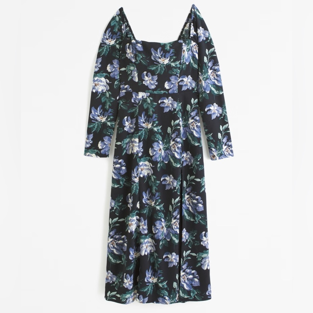 NWT Abercrombie & Fitch Midi Long Sleeve Floral Dress